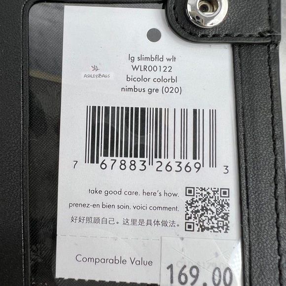 Kate Spade Staci Colorblock Large Slim Bifold Wallet In Nimbus Grey - Picture 5 of 5